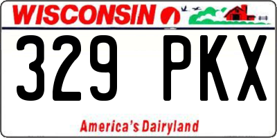 WI license plate 329PKX