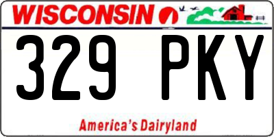 WI license plate 329PKY