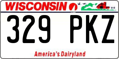 WI license plate 329PKZ
