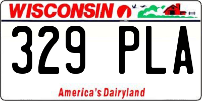 WI license plate 329PLA