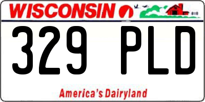 WI license plate 329PLD