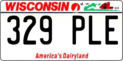 WI license plate 329PLE