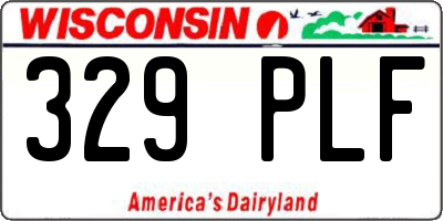 WI license plate 329PLF