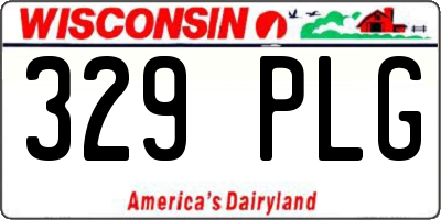 WI license plate 329PLG