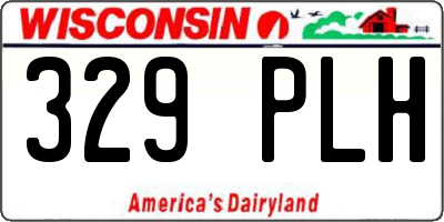WI license plate 329PLH