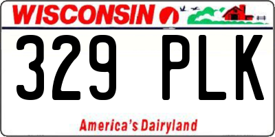 WI license plate 329PLK