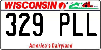 WI license plate 329PLL