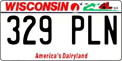 WI license plate 329PLN