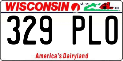 WI license plate 329PLO
