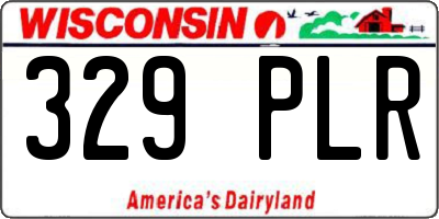 WI license plate 329PLR