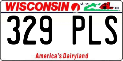 WI license plate 329PLS