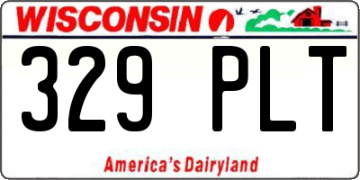 WI license plate 329PLT