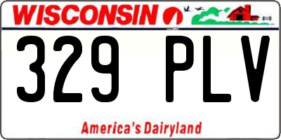 WI license plate 329PLV