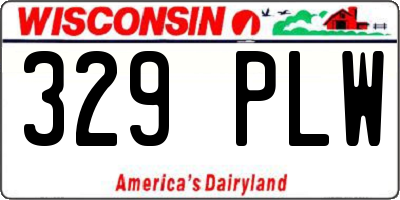 WI license plate 329PLW