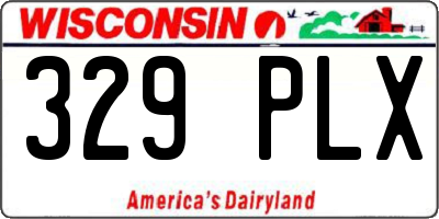 WI license plate 329PLX