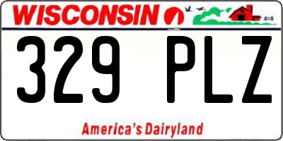 WI license plate 329PLZ