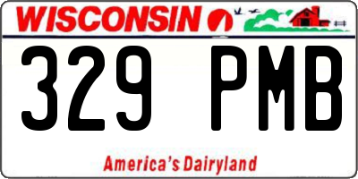 WI license plate 329PMB