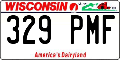 WI license plate 329PMF