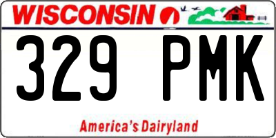 WI license plate 329PMK
