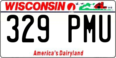 WI license plate 329PMU