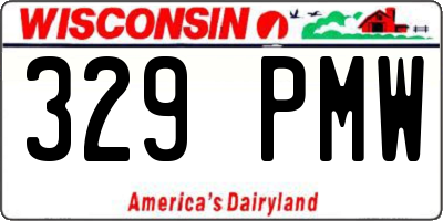 WI license plate 329PMW