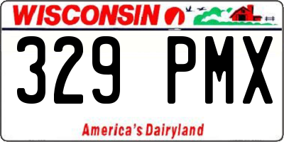 WI license plate 329PMX