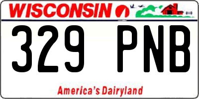 WI license plate 329PNB