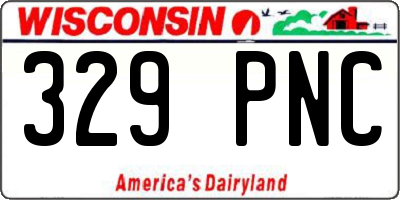 WI license plate 329PNC
