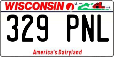 WI license plate 329PNL