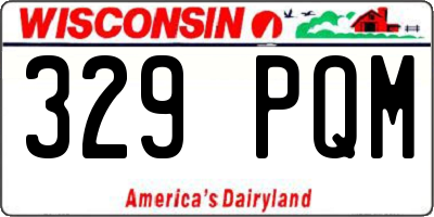 WI license plate 329PQM