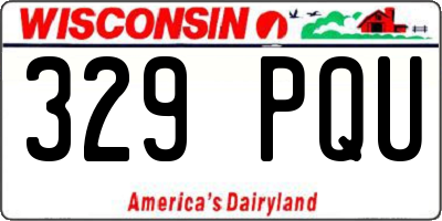 WI license plate 329PQU