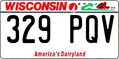 WI license plate 329PQV