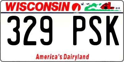 WI license plate 329PSK