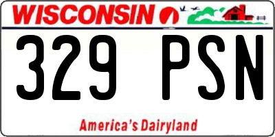WI license plate 329PSN