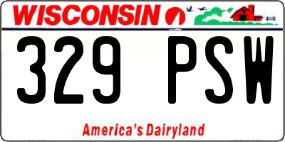 WI license plate 329PSW