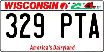 WI license plate 329PTA