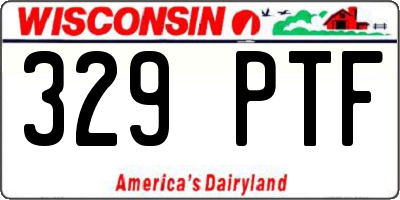 WI license plate 329PTF