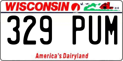 WI license plate 329PUM