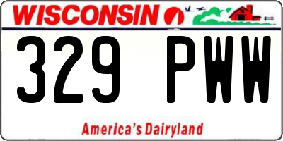 WI license plate 329PWW