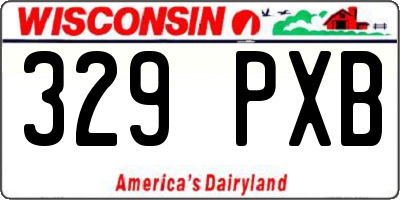 WI license plate 329PXB