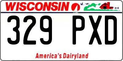 WI license plate 329PXD