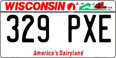 WI license plate 329PXE