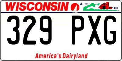 WI license plate 329PXG