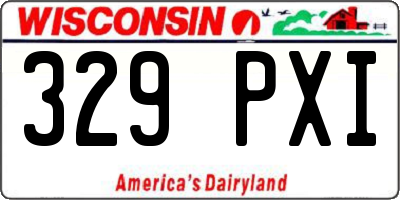 WI license plate 329PXI