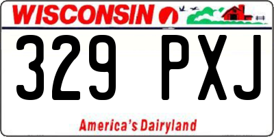 WI license plate 329PXJ