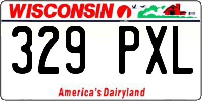 WI license plate 329PXL