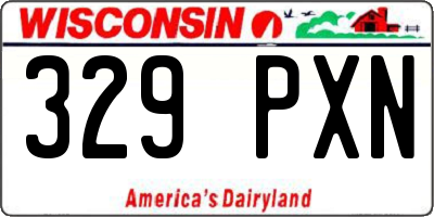 WI license plate 329PXN