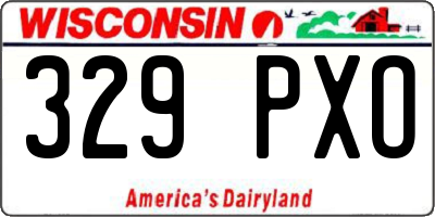WI license plate 329PXO