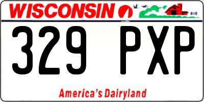 WI license plate 329PXP
