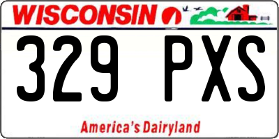 WI license plate 329PXS